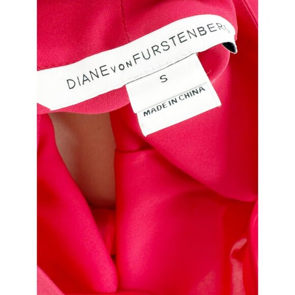 Diane von Furstenberg Silk V-Neck Pink Sleeveless Blouse Top S - Picture 5 of 7